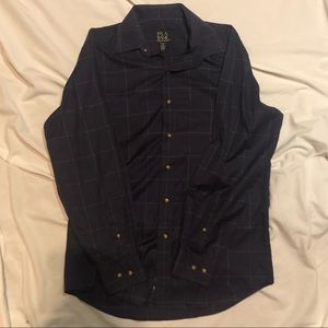 JoS. A. Bank Plaid Long Sleeve Button Up Shirt.